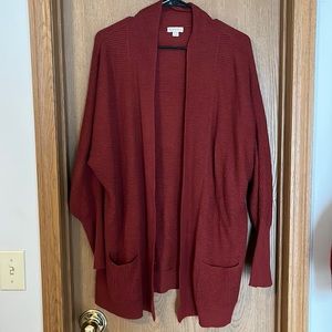 Red Cardigan Sweater